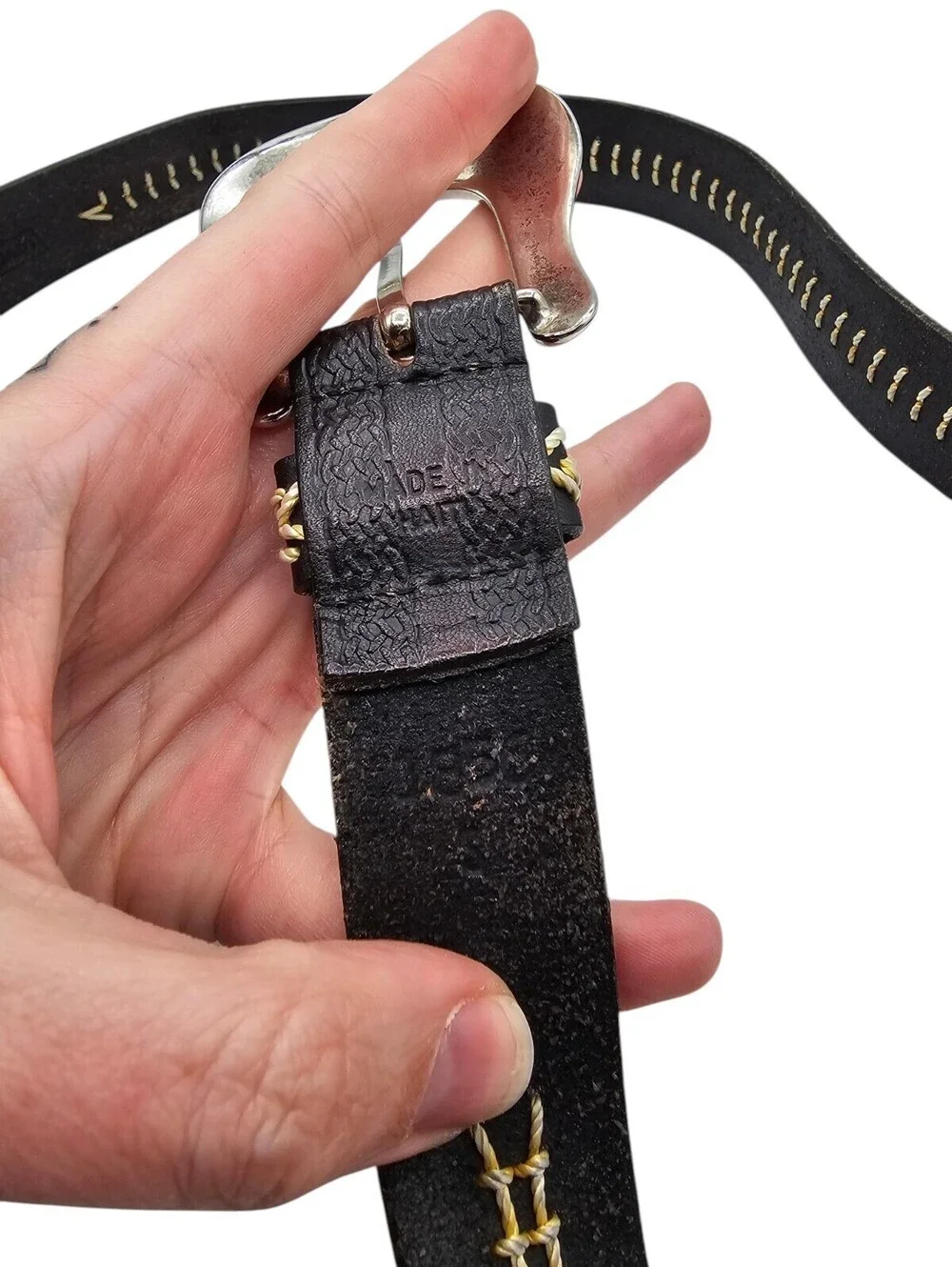 Levis Leather Belt Womens Small Western Boho Hippie Cottage Festival